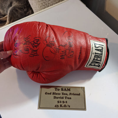 RARE Signed Everlast Boxing Glove David Tua 
