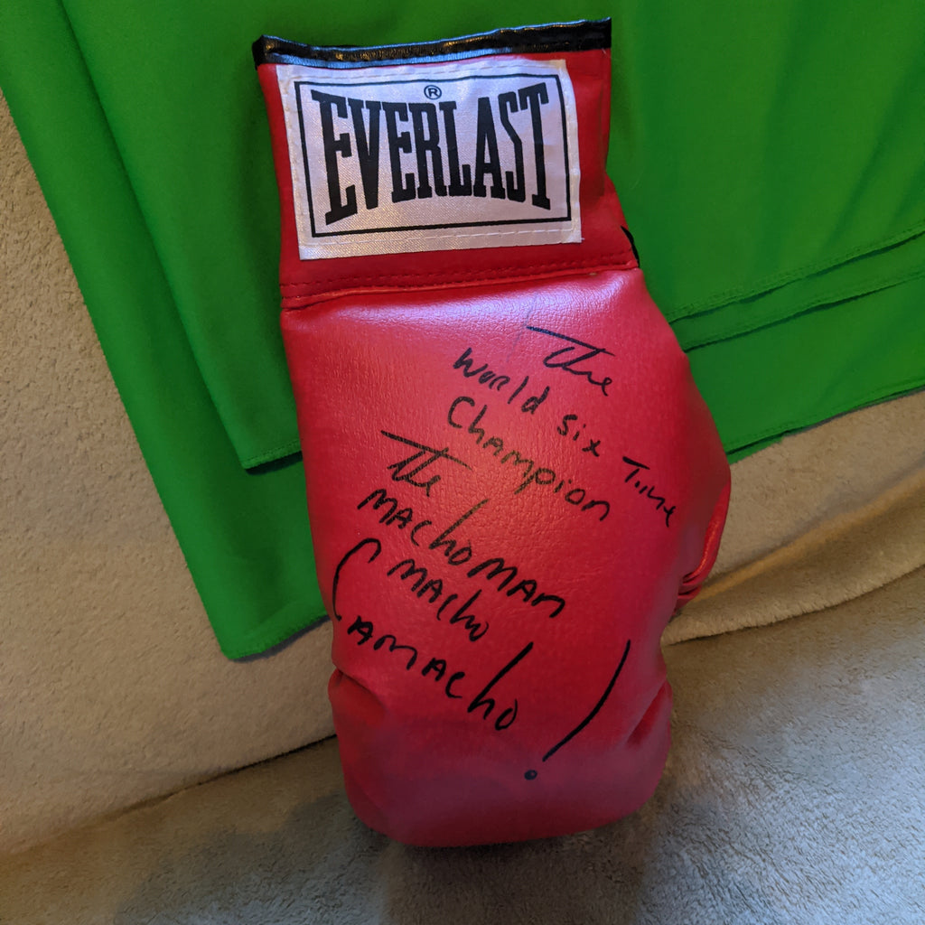 Signed Everlast Boxing Glove - Hector "Machoman" Camacho World Six Time Champion