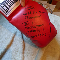 Signed Everlast Boxing Glove - Hector "Machoman" Camacho World Six Time Champion