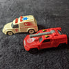 1994 Hot Wheels Set of 2 Emergency Vehicles - Ambulance & Fire Rescue Die-Cast