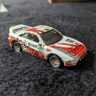 1990 Hot Wheels Toyota MR2 White/Red Diecast Race Car
