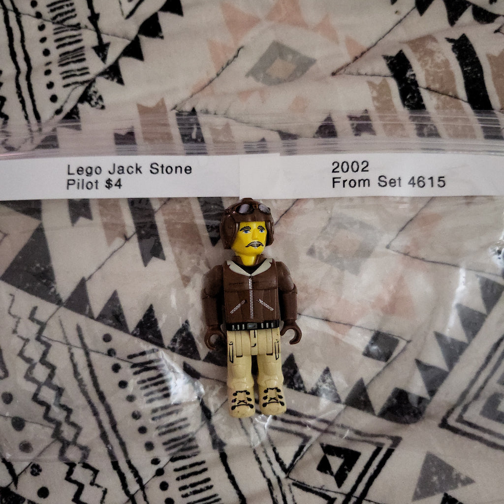 2002 Lego Jack Stone Pilot Mini-Figure from Set 4615
