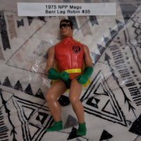 1975 NPP Mego Vintage Action Figure - DC Super Heroes Bent Leg Robin Batman Toy