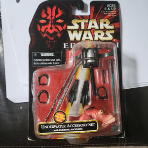 Star Wars Episode 1 Underwater Accessory Set - Action Figure Toy Parts NEW SEALED
