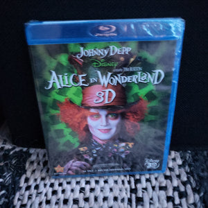 Alice In Wonderland 3D NEW SEALED Blu-Ray DVD Johnny Depp