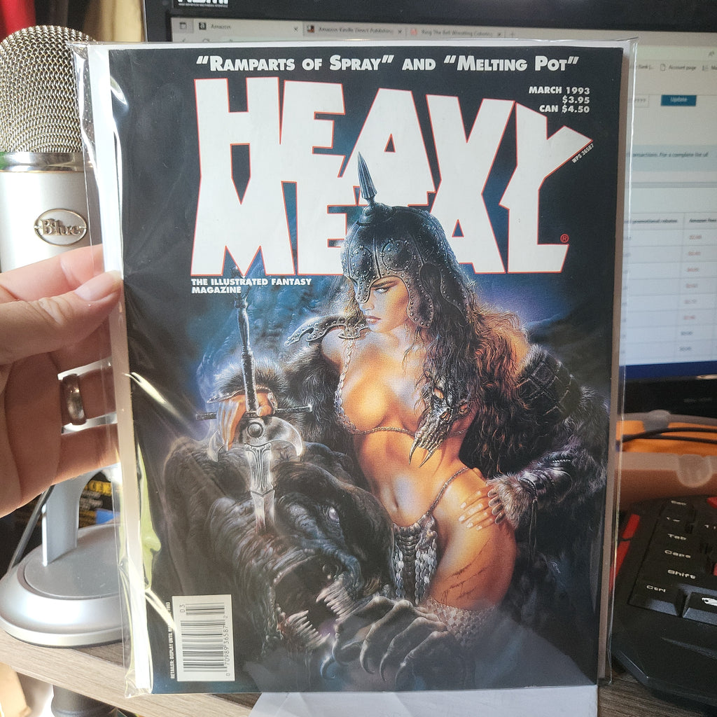 Heavy Metal Magazine - March 1993 - Amazing Adult Fantasy Art Illustrated Book