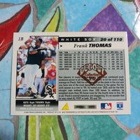 1996 Score Pinnacle Dugout Collection Insert #20 Frank Thomas
