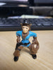 Lincoln Logs Cowgirl 2" Figure with Blue Shirt and Lasso Toy RARE