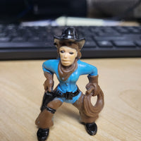 Lincoln Logs Cowgirl 2" Figure with Blue Shirt and Lasso Toy RARE