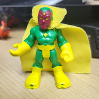 2015 Imaginext Marvel Super Hero Squad Vision Figure with Yellow Cloth Cape
