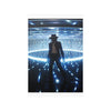 Satin Posters (210gsm) - "Michael Jackson Silhouette Standing In Black Hole" - Various Sizes Available