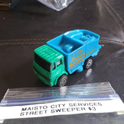 Maisto Die-Cast City Services Blue & Teal Street Sweeper Truck