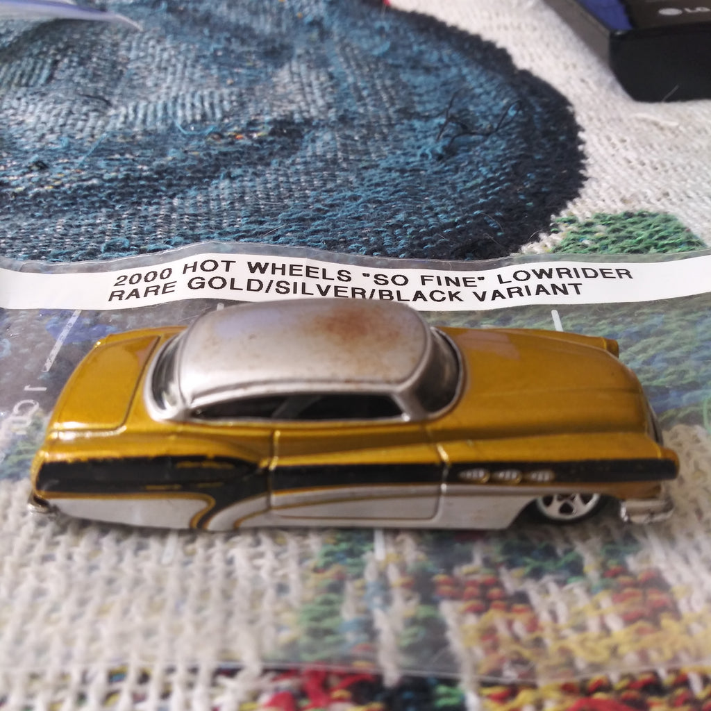 2000 Hot Wheels "So Fine" Lowrider rare Gold/Silver/Black variant