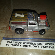 2001 Hot Wheels MG Rover #1 Happy Birthday Variant