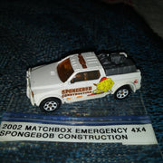 2002 Matchbox Emergency 4x4 Spongebob Construction Truck