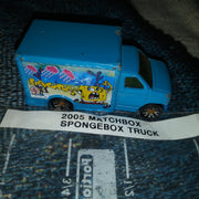 2005 Matchbox Spongebob Blue Delivery Truck