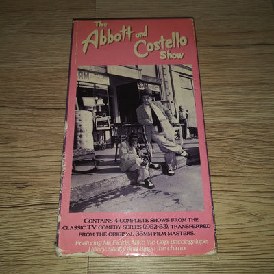 The Abbott and Costello Show VHS Tape - 4 Episodes - Includes RARE Fan Club Insert