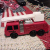 TONKA 1992 #5 RED 4" DIECAST FIRE TRUCK TRUCK WITH TELESCOPING LADDER