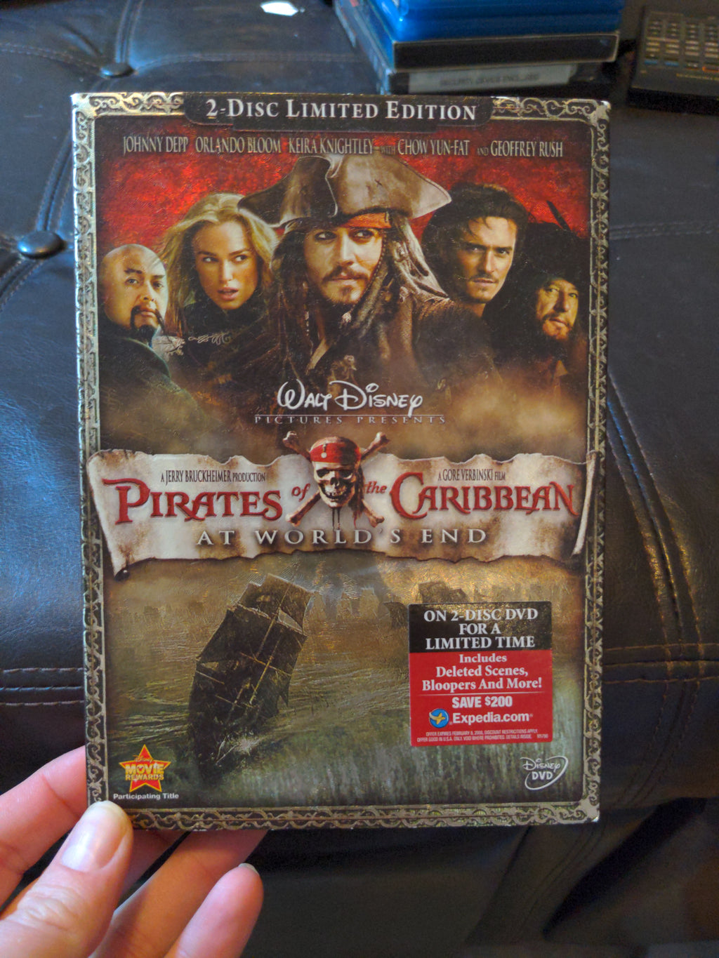 Walt Disney Pirates of the Caribbean At World's End 2 Disc Limited Edition DVD Set w/Slipcover