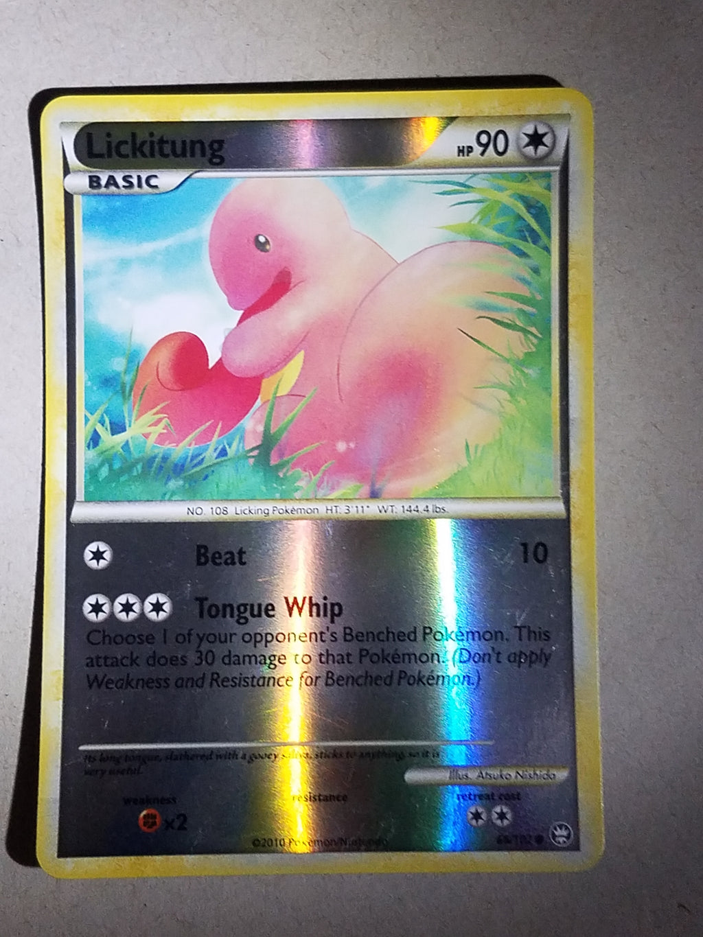 Pokemon - 2010 Triumphant #66/102 Reverse Foil Lickitung