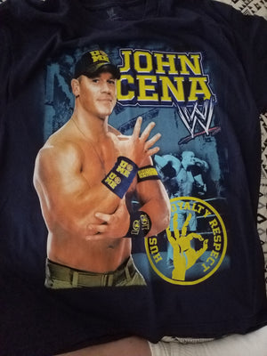 WWE John Cena Blue kids Large - New Without Tags