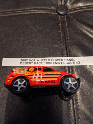 2002 Hot Wheels Power Panel Desert Race 1000 EMA Rescue SUV