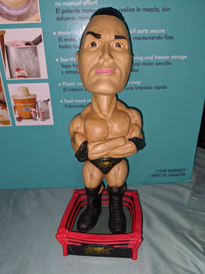 2001 WWF Loose Rumble Heads The Rock Bobble Head Collectors Edition