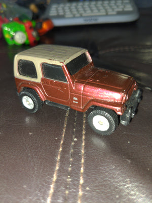 2003 Maisto Jeep Wrangler Sahara 1:64 Brown/Burgundy