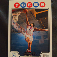 2008 Topps #194 Dr. J Julius Earving Philadelphia 76ers Basketball Card