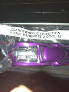 2004 Hot Wheels 1st Edition Purple Hardnoze 2 Cool Die-Cast Car