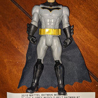 2018 Mattel Batman Missions - 6" Grey/Black Batman with Gold Belt & Cloth Cape