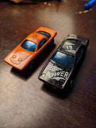 Unbranded Made In China Set of 2 Race Cars Orange & Black Power #12 Cars