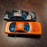 Unbranded Made In China Set of 2 Race Cars Orange & Black Power #12 Cars