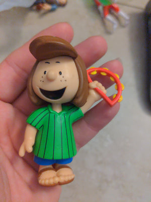 Peanuts Just Play Cake Topper Peppermint Patty Tambourine Figure