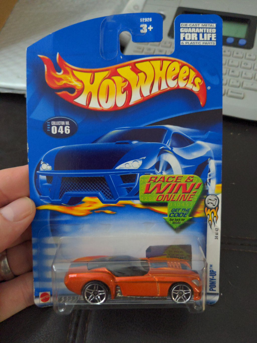 2002 Hot Wheels #46 First Editions 34/42 Pony Up Orange Sealed Car