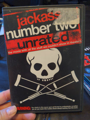 Jackass Number Two Unrated Widescreen MTV DVD - Johnny Knoxville - Bam Margera