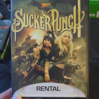 Sucker Punch Marked RENTAL on Case and DVD Blockbuster Video