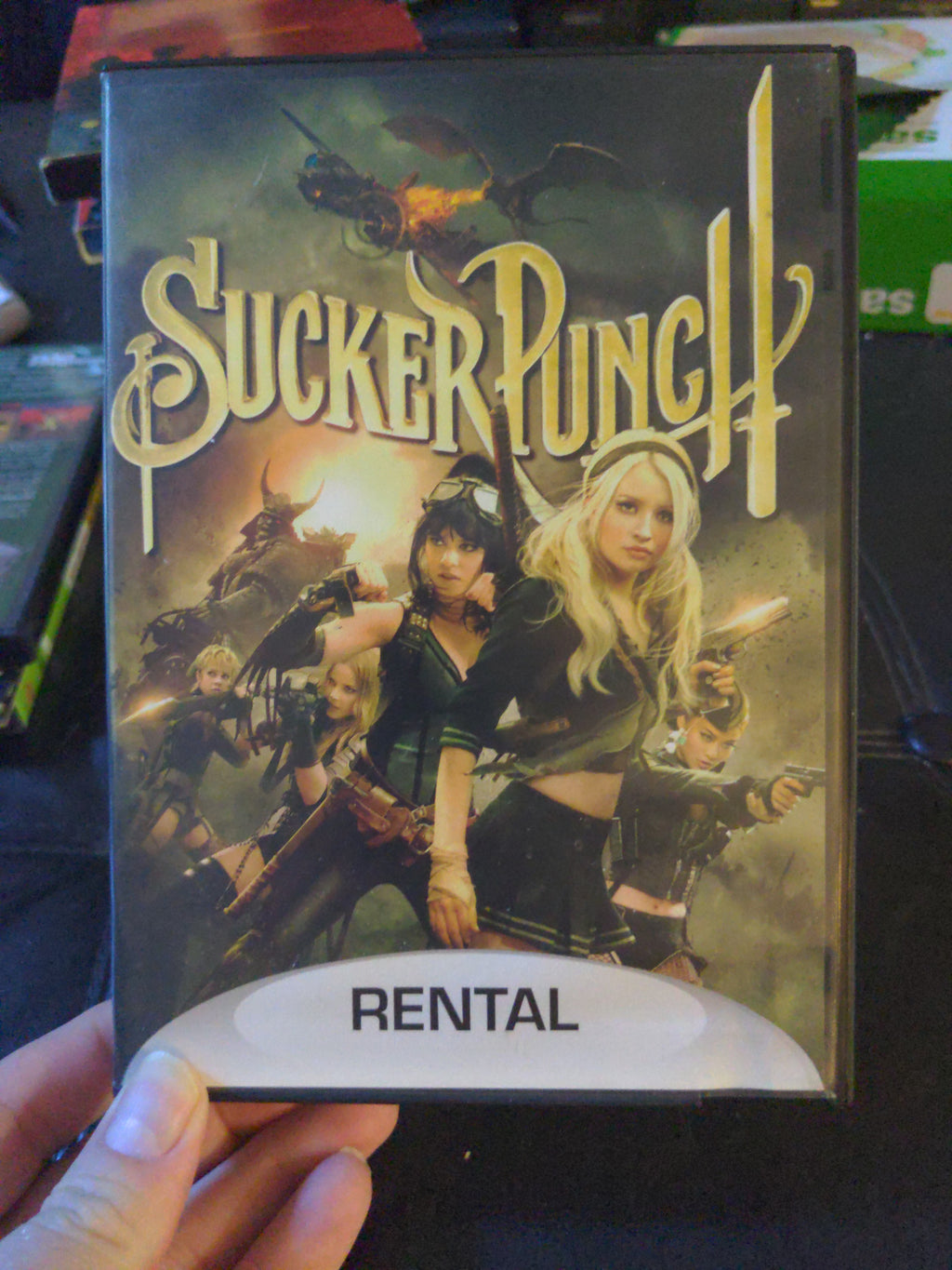 Sucker Punch Marked RENTAL on Case and DVD Blockbuster Video
