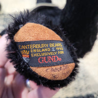 1992 Gund Canterbury Bears Black and Brown Plush Bear NWT