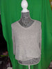 Brandy Melville Womens Bronx Cable Knit Sweater One Size gray crew neck