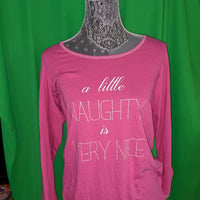 Jenni by Jennifer Moore Women's XS Pink Sleepshirt A Little Naughty