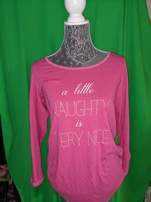 Jenni by Jennifer Moore Women's XS Pink Sleepshirt A Little Naughty