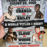 Boxing Program - Tavoris Cloud/Clinton Woods & Urango/Bailey 8/28/2009